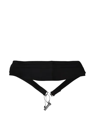 Tombolini Pleated Silk Cummerbund In Black