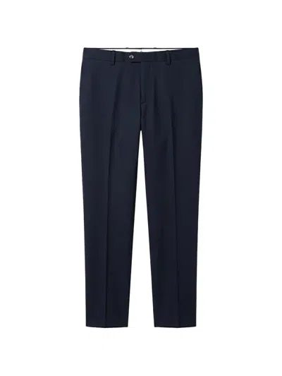 Tombolini Pressed-crease Tailored Trousers In Blue