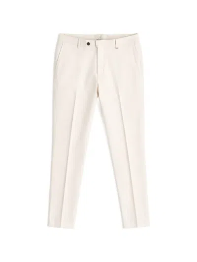 Tombolini Pressed-crease Tailored Trousers In White