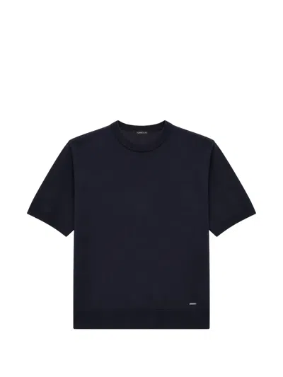 Tombolini Ribbed-trim T-shirt In Brown