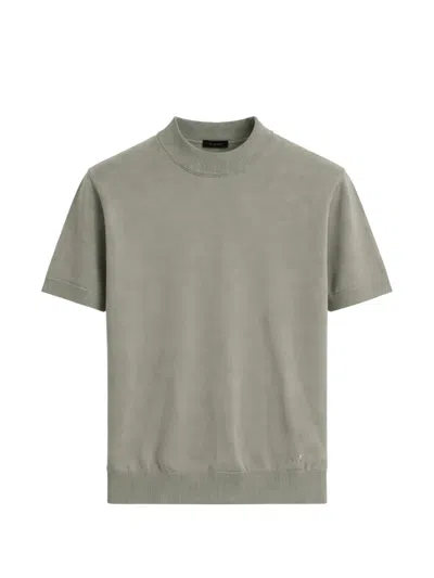 Tombolini Short-sleeve Mock-neck T-shirt In Green