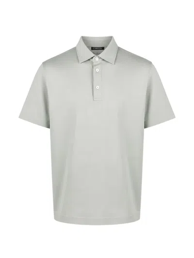 Tombolini Short-sleeve Polo Shirt In Gray