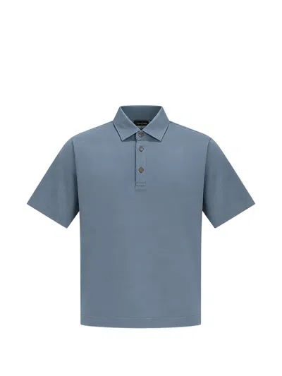 Tombolini Short-sleeve Polo Shirt In Blue