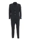 Tombolini Wool Single-breasted Suit In Black