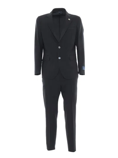 Tombolini Single-breasted Suit In Black