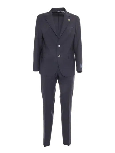 Tombolini Single-breasted Suit In Blue