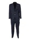 Tombolini Man Suit Midnight Blue Size 50 Merino Wool In Blue