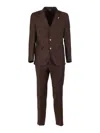 Tombolini Single-breasted Suit In Brown