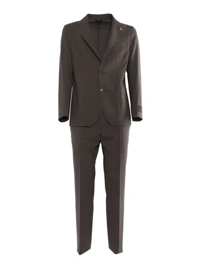 Tombolini Single-breasted Suit In Gray