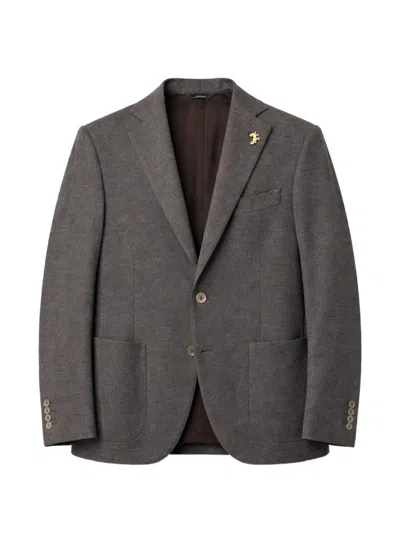 Tombolini Single-breasted Blazer In Gray