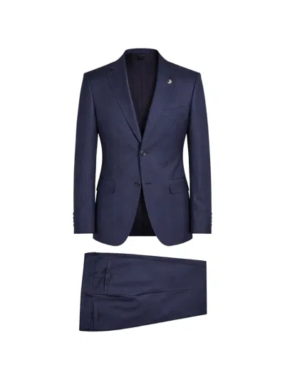 Tombolini Single-breasted Notched-lapels Suit In Blue