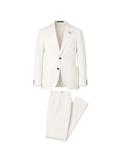 Tombolini Einreihiger Anzug In White