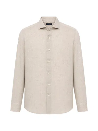 Tombolini Spread-collar Button-up Shirt In Neutral