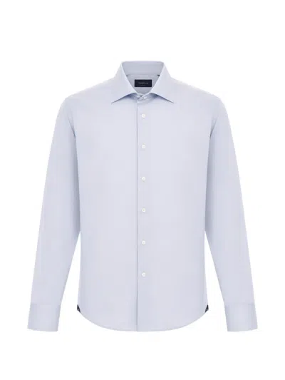 Tombolini Spread-collar Long-sleeve Shirt In Blue