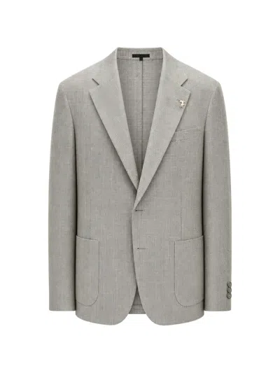 Tombolini Textured-finish Blazer In Gray