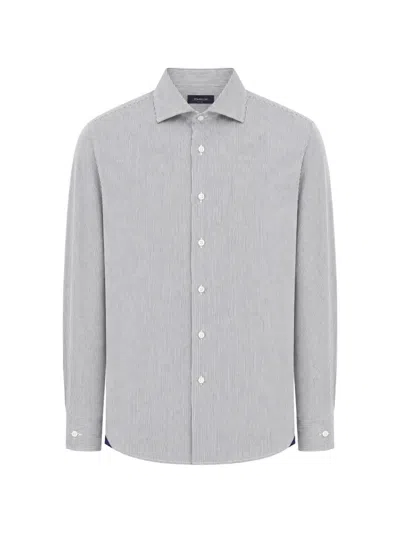 Tombolini Vertical-stripe Shirt In Gray