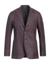 Tombolini Zero Gravity Man Blazer Plum Size 42 Wool, Silk, Linen In Purple