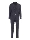 Tombolini Tailored Suit With Notch Lapel And Slim-fit Trousers In Blue