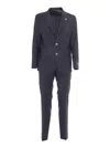 Tombolini Tailored Suit With Notch Lapel And Slim-fit Trousers In Blue
