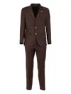 Tombolini Single-breasted Suit In Brown