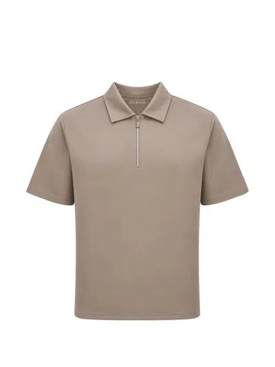 Tombolini Zero Gravity Zip-fastening Polo Shirt In Neutral