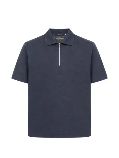 Tombolini Zip-fastening Polo Shirt In Blue