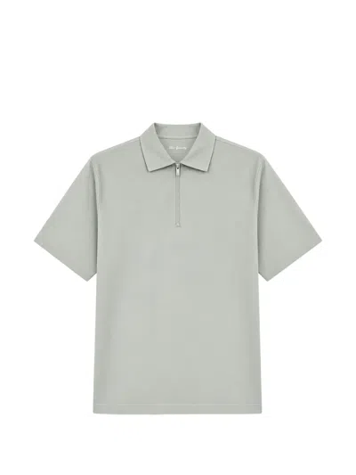 Tombolini Zip-fastening Short-sleeve Polo Shirt In Blue