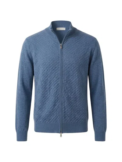 Tombolini Zip-up Cardigan In Blue