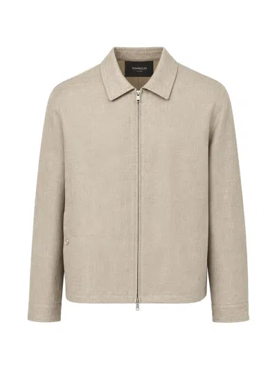 Tombolini Zip-up Collared Jacket In Gray