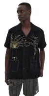 Tombolo 'big Brut' Cabana Shirt Black In Black