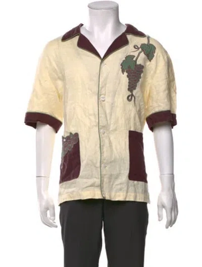 Pre-owned Tombolo Colorblock Pattern Short Sleeve Shirt In Neutral