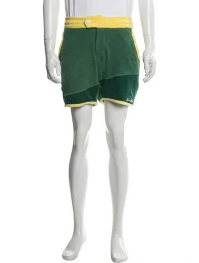 Pre-owned Tombolo Colorblock Pattern Shorts In Green