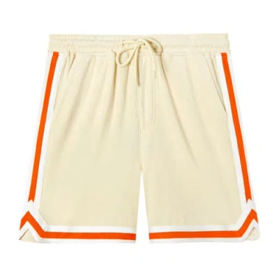 Tombolo 'crouching Tiger, Hidden Beverage' Cabana Shorts In Beige/orange