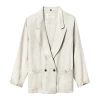 Tombolo Easy-going Jacket In Sand Linen