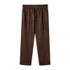 Tombolo Easy-going Pants In Brown Linen