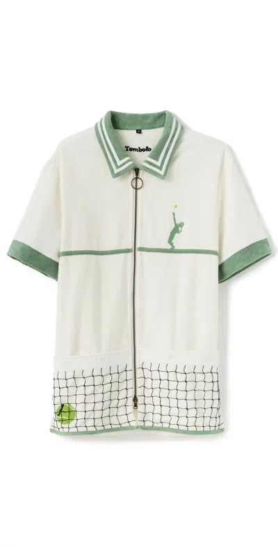 Tombolo 'fault One' Tennis Cabana Shirt White