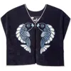 Tombolo 'fish Smooch' Hand Towel Top In Black
