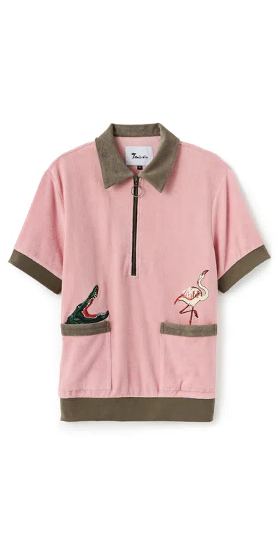 Tombolo 'flamingo Tartare' Cabana Shirt Pink
