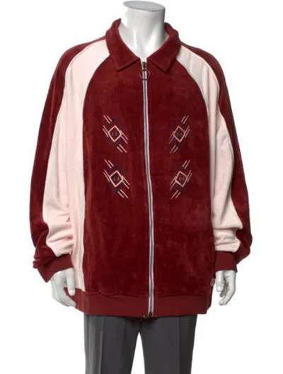 Pre-owned Tombolo Graphic Print Collar Sweatshirt In Red