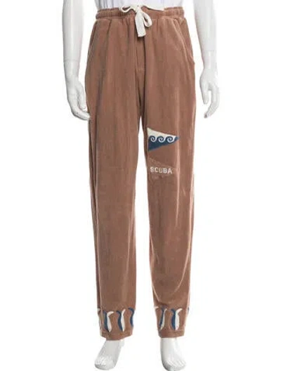Pre-owned Tombolo Graphic Print Pants In Brown