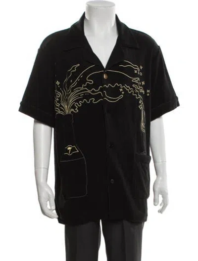 Pre-owned Tombolo Graphic Print Short Sleeve Shirt In Black