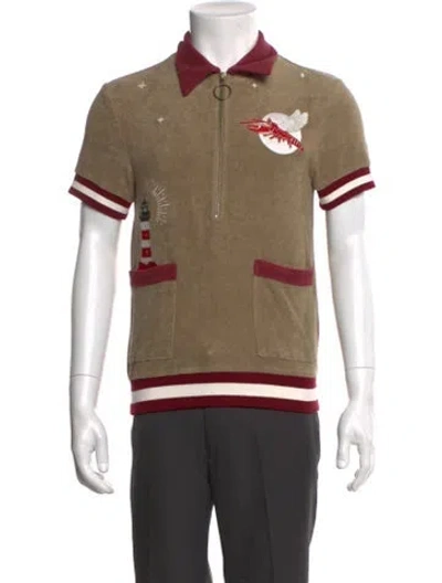 Pre-owned Tombolo Graphic Print Short Sleeve Shirt In Brown