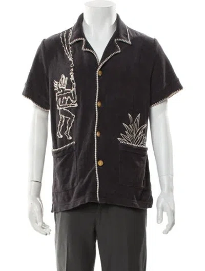 Pre-owned Tombolo Graphic Print Short Sleeve Shirt In Gray