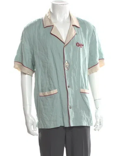 Pre-owned Tombolo Graphic Print Short Sleeve Shirt In Green