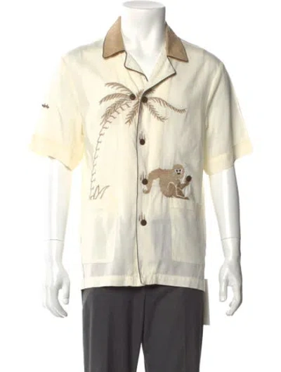 Pre-owned Tombolo Graphic Print Short Sleeve Shirt In Neutral