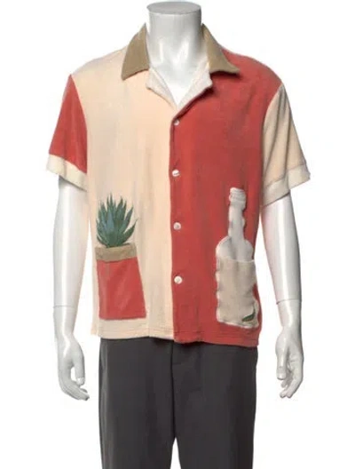 Pre-owned Tombolo Graphic Print Short Sleeve Shirt In Neutrals