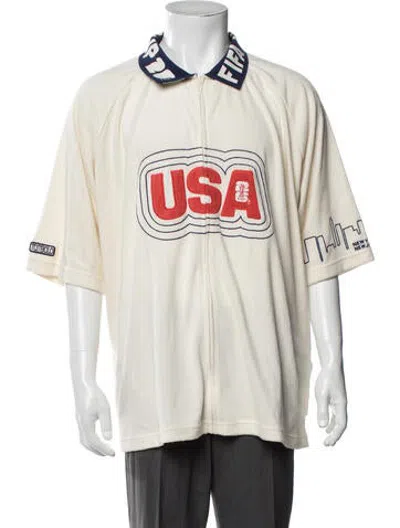 Pre-owned Tombolo Graphic Print Short Sleeve Shirt In Neutrals