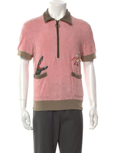 Pre-owned Tombolo Graphic Print Short Sleeve Shirt In Pink