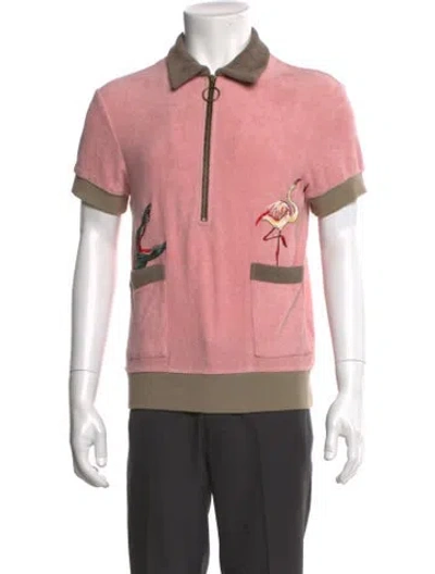 Pre-owned Tombolo Graphic Print Short Sleeve Shirt In Pink