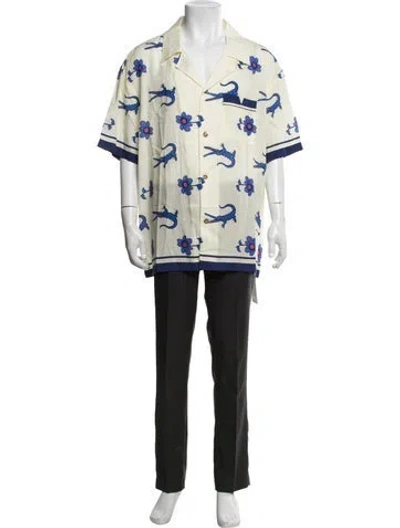 Pre-owned Tombolo Graphic Print Short Sleeve Shirt W/ Tags In Multicolor